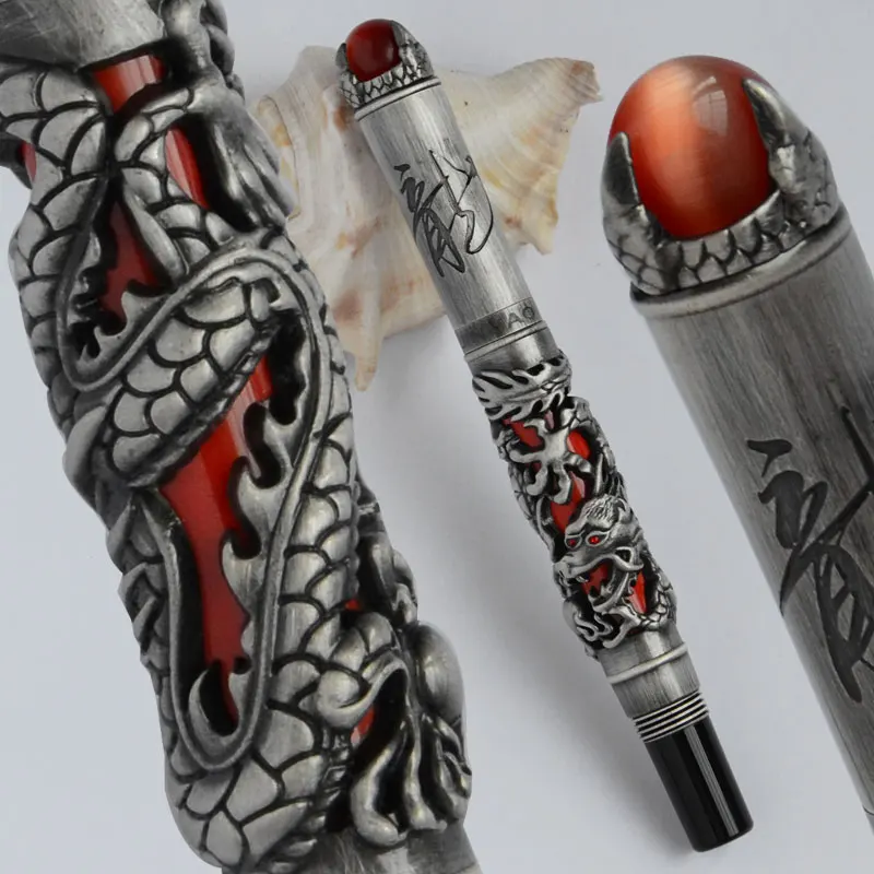Шариковая ручка JINHAO DRAGON KING PLAY PEARL OVERLORD 3 вида цветов черная красная Античная