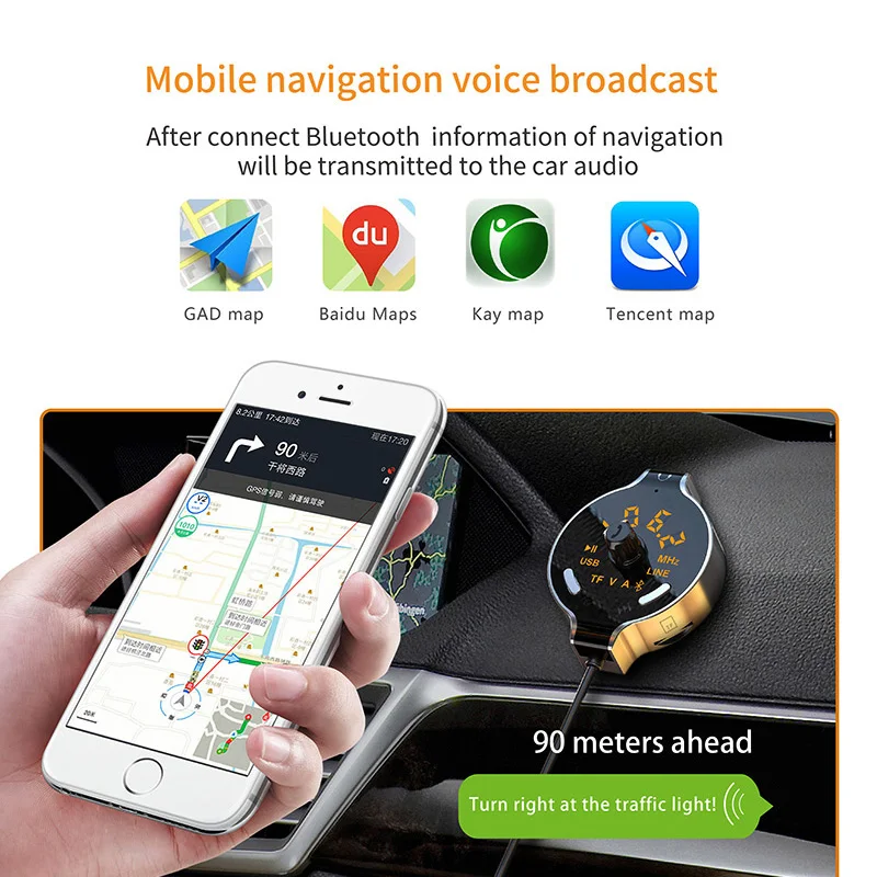 JaJaBor Bluetooth автомобильный комплект громкой связи fm-передатчик аудио музыкальный приемник AUX Выход двойной USB Автомобильное зарядное устройство Поддержка TF карты/U диск