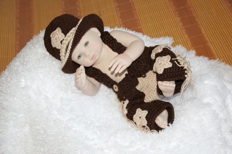 Бесплатная доставка вязаная детская Ковбойская шапка в ковбойском стиле для