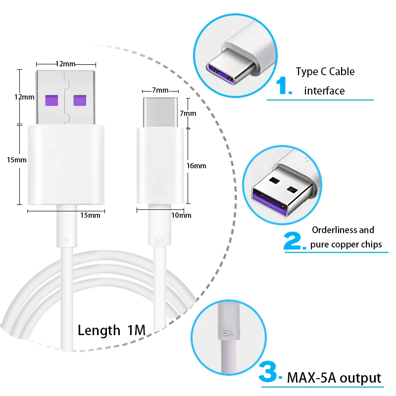 Автомобильное зарядное устройство Huawei оригинальное быстрое Mate 9 10 20 X P10 Plus P20 Pro Type
