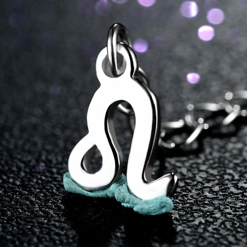 12 Constellation 925 Sterling Silver Pendant Zodiac Sign necklace Women Virgo Libra Scorpio Aquarius Necklace Wedding Jewelry - Окраска металла: Leo necklace