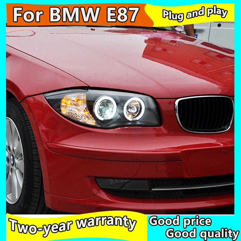 Автостайлинг для BMW E87 120i 130i фары 2004 2011 светодиодный ная фара DRL линза двойной луч H7