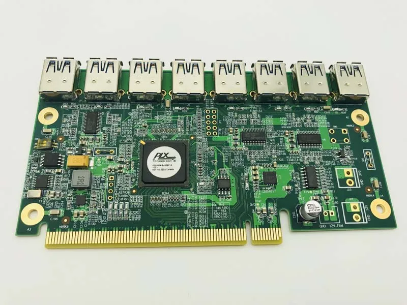 1 до 8 PCIe Miner машина видеокарта USB3.0 PCIE расширительные карты удлинитель PCI E 16X