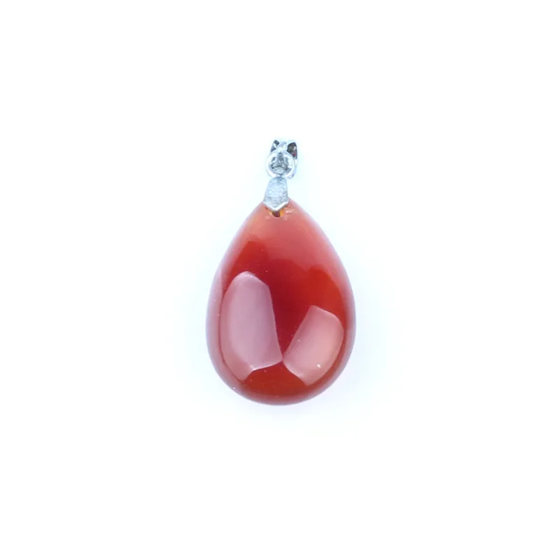 Carnelian Отобранный натуральный камень подвески в форме капель воды маятниковый Кристалл флюорит Опалит обсидиан Исцеление чакры рейки бусины и - Окраска металла: Carnelian