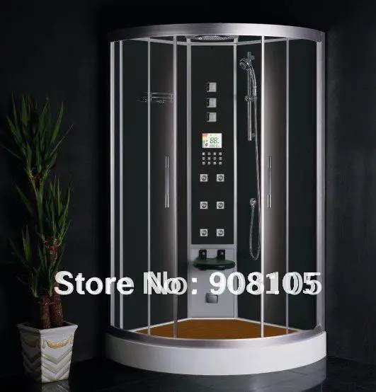 Luxury tempered glass back panels sliding doors jetted massage walking in steam sauna bathromm shower enclosure cabin CE ETL |