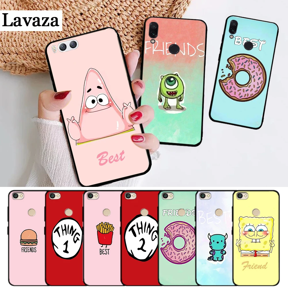 Силиконовый чехол Lavaza с надписью Best Friends girls для Xiaomi Redmi 4A 4X 5 5A 6 6A 7 7A 8 8A K20 Pro Plus S2