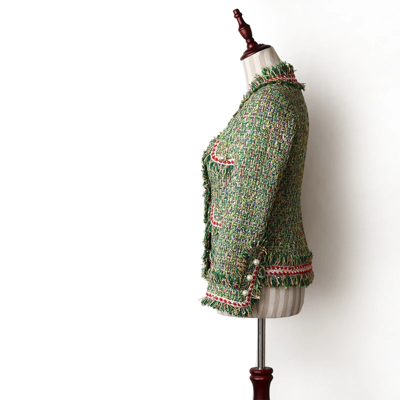 Зимнее пальто женские шерстяные с V образным вырезом короткая приталенная