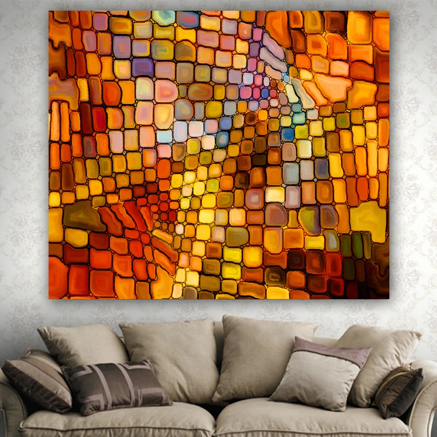 Высокое качество домашний декоративный гобелен с геометрическим принтом