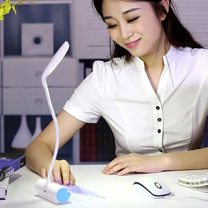 Настольные лампы USB Светодиодная настольная лампа с доской сообщений защита для