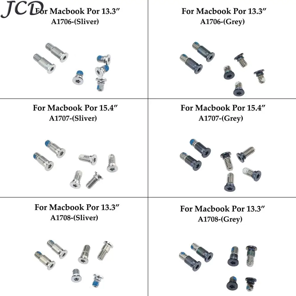 Винты JCD для нижней крышки ноутбука Apple Macbook por A1706 A1707 A1708 13 15 дюймов набор нижних