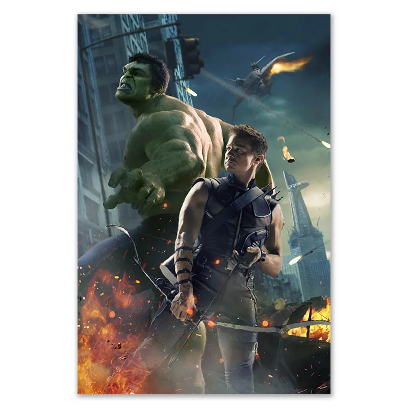 Marvel Moive Мстители Endgame Шелковые Плакаты супергерой персонаж Postre и печать настенные художественные декоративные картины для спальни - Цвет: 04