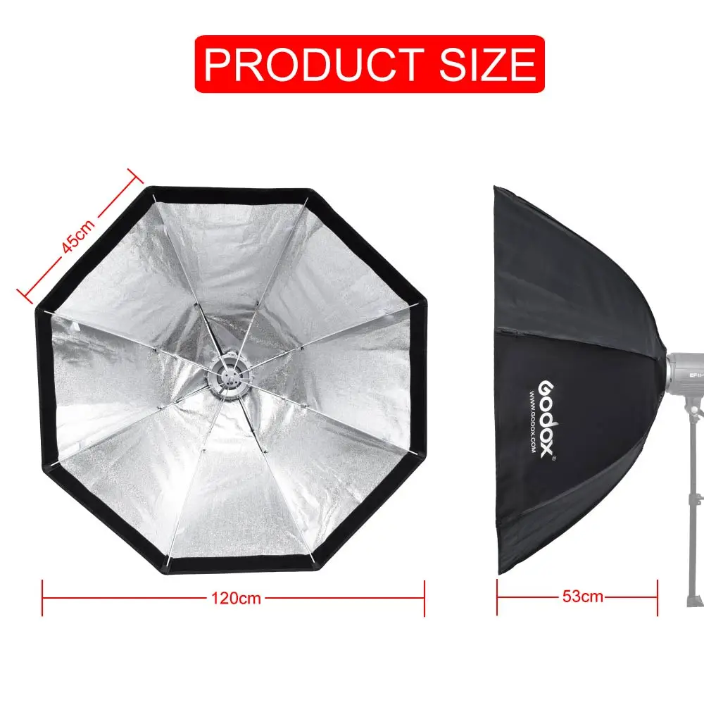 Godox 47 &quot/120 см Octagon Зонт Quick Setup Softbox с Bowens горе Honeycomb сетки вспышка Speedlight для студии