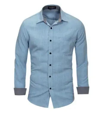 Мужская хлопковая рубашка с длинными рукавами большой Размеры верхняя одежда