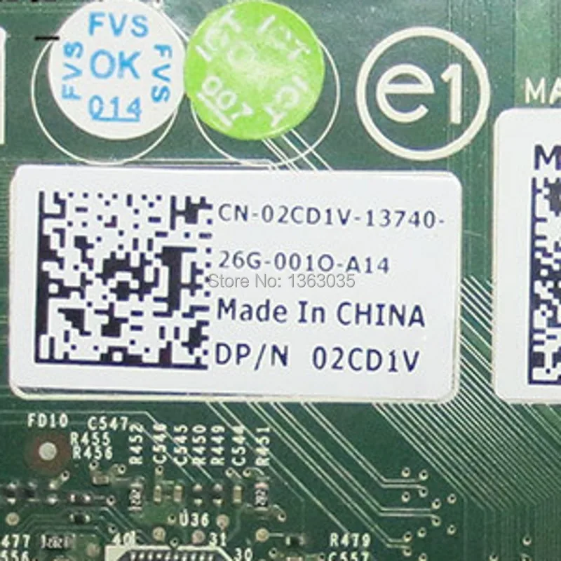 02CD1V 2CD1V CN-02CD1V системная плата сервера для POWEREDGE T620 (только материнская плата)