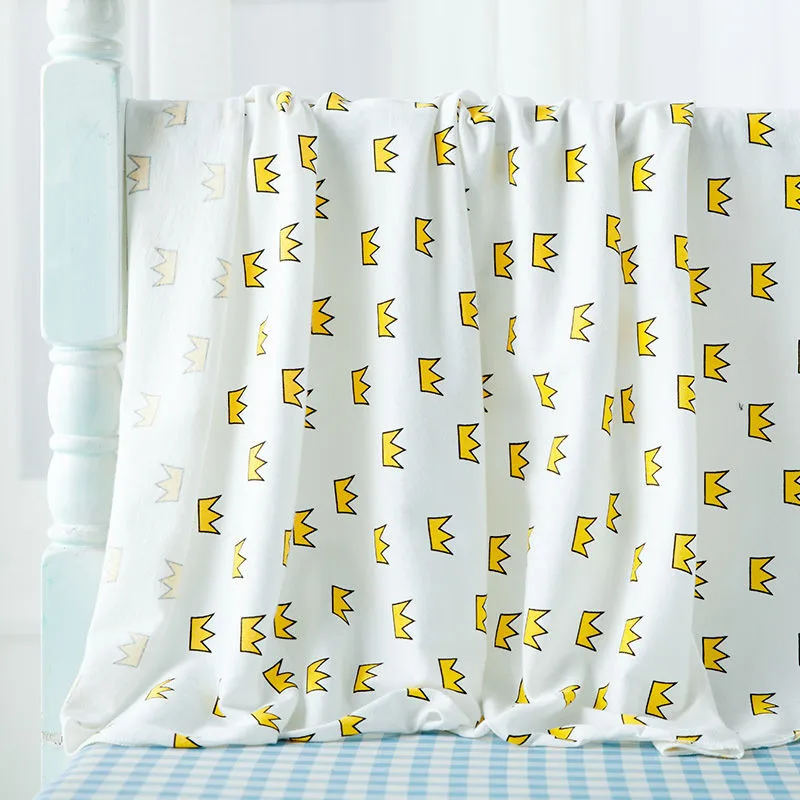 Хлопковое детское Пеленальное Одеяло из муслина с рисунком короны банное