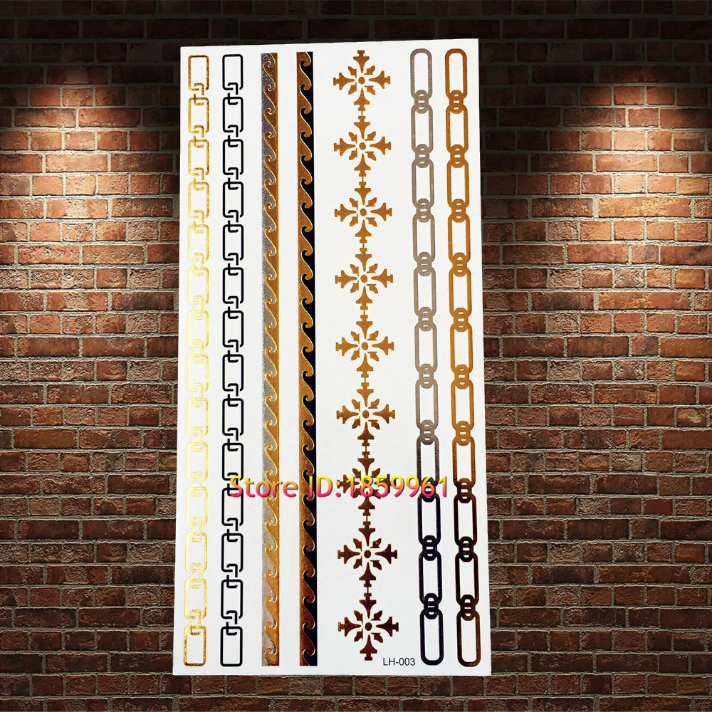 1 шт. изысканное боди-арт золотая металлическая Татуировка павлина Феникса