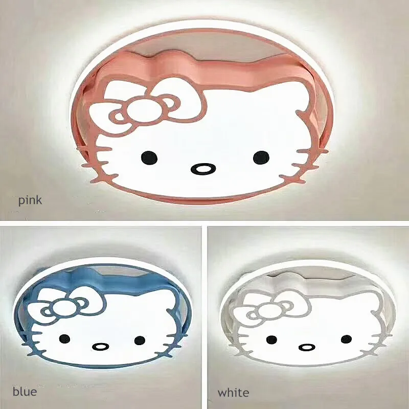 Creative Simple modern Cute led ceiling lamp personality Kitty cat children room lighting study game iron lights | Освещение