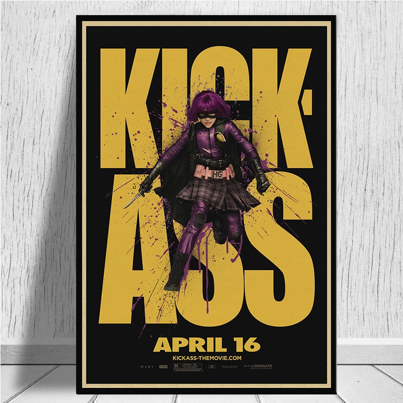 Kick ass постер из фильма постеры наклейки ретро крафт-бумага декоративная роспись
