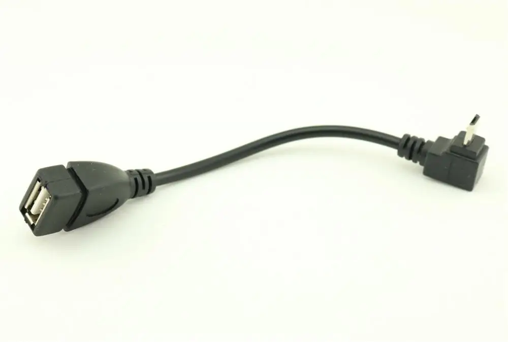 1 шт. 90 ° вверх/вниз/влево/правый угол OTG Micro USB B штекер к 2 0 A Женский Кабель адаптер