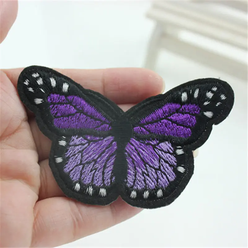 Высококачественные 1 шт. патчи для одежды многоцветные аппликации с бабочками