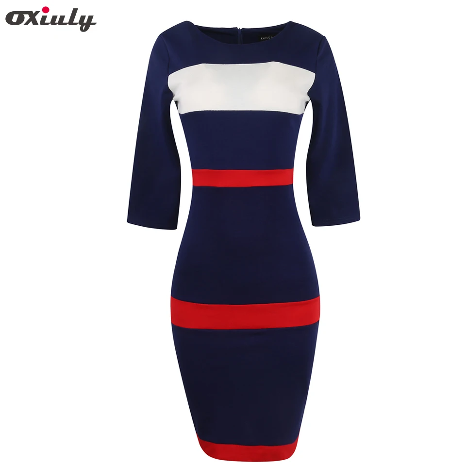 Платье Карандаш Oxiuly женское облегающее с рукавом 3/4 для офиса|pencil dress|business dressdresses