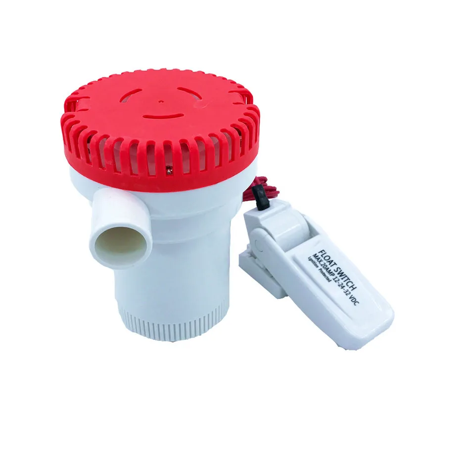 Погружной откачивающий водяной насос 12 В 24 2000 Гал/ч с выключателем для моторных