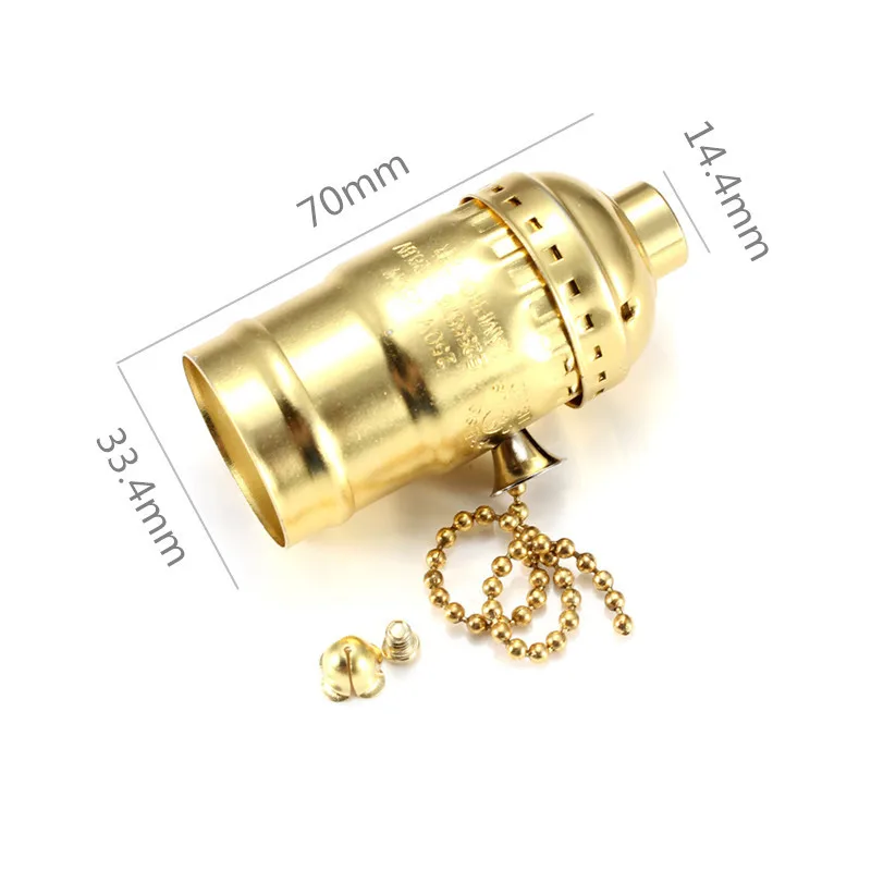 E27 ретро алюминиевая молния винтажный светильник розетка подвесной классический