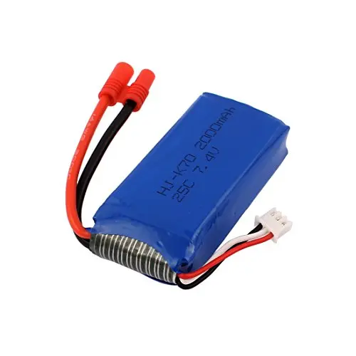 

EBOYU(TM) 7.4V 2000mAh Rechargeable Li-ion Lithium Battery for KaiDeng K70C K70 RC Drone Quadcopter Battery