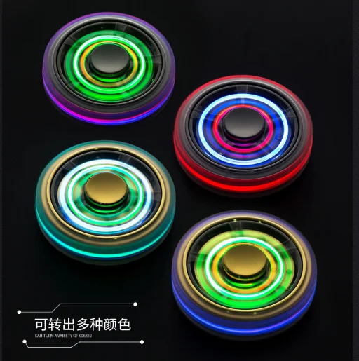 Novelty Car Wheel Design USB charge Cigarette Lighter Flameless Fingertip Gyro Toy Electronic Lighter Metal Circle Lighter