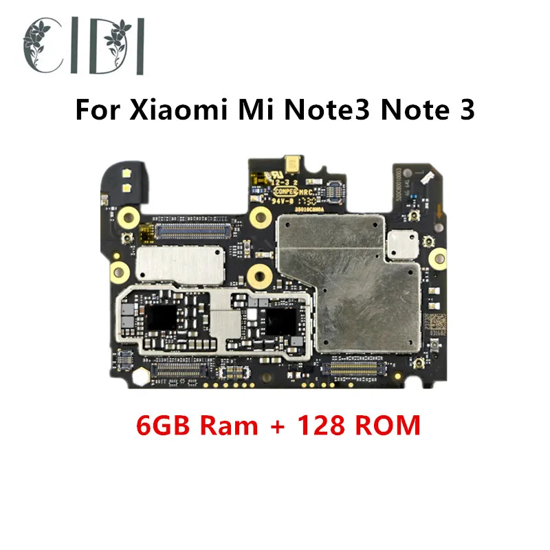 

Full Working Unlocked For Xiaomi Mi Note3 Note 3 6GB+128GB Motherboard Logic Mother Circuit Board
