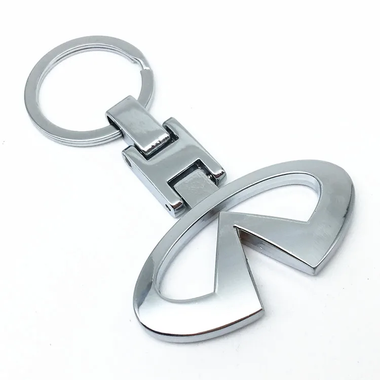 1pcs Infiniti Для Infiniti автомобильный брелок для ключей, цинковый сплав, двухсторонний Логотип, модный автомобильный брелок для ключей, брелок для ключей, логотип, эмблема - Название цвета: 1pcs Infiniti