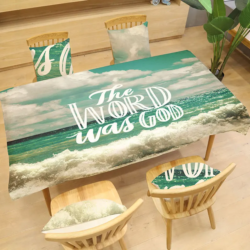 Beautiful Scenery Pattern Tablecloth Printing Rectangular Table Cloth Dining Cover Kitchen Home Decor Hotel Textile | Дом и сад