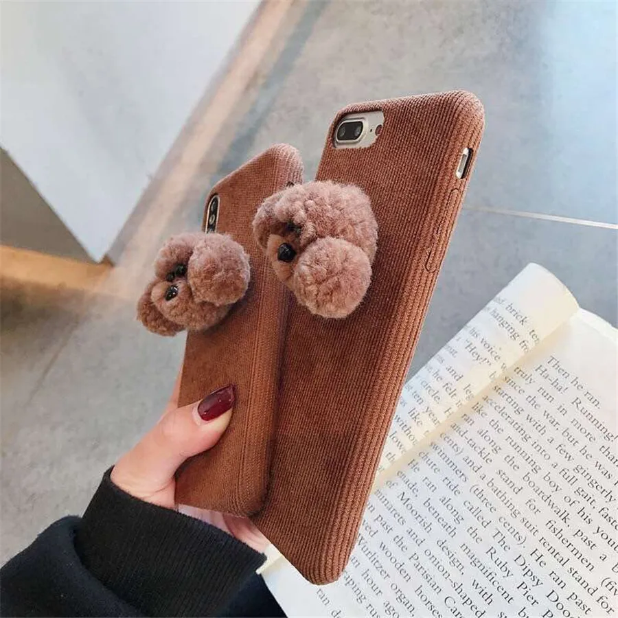 Плюшевый мишка чехол для Huawei P20 Lite Pro милый пушистый теплый телефона P10 plus плюшевые