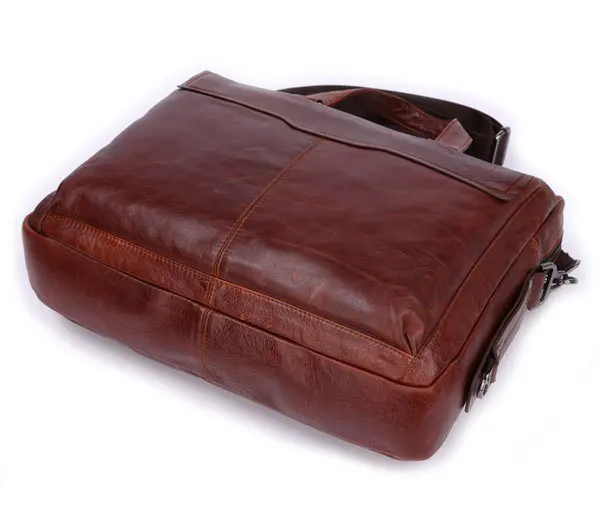 Classic Vintage Cheap Briefcase Made By Real Leather Men Messenger Bag# 7162B | Багаж и сумки