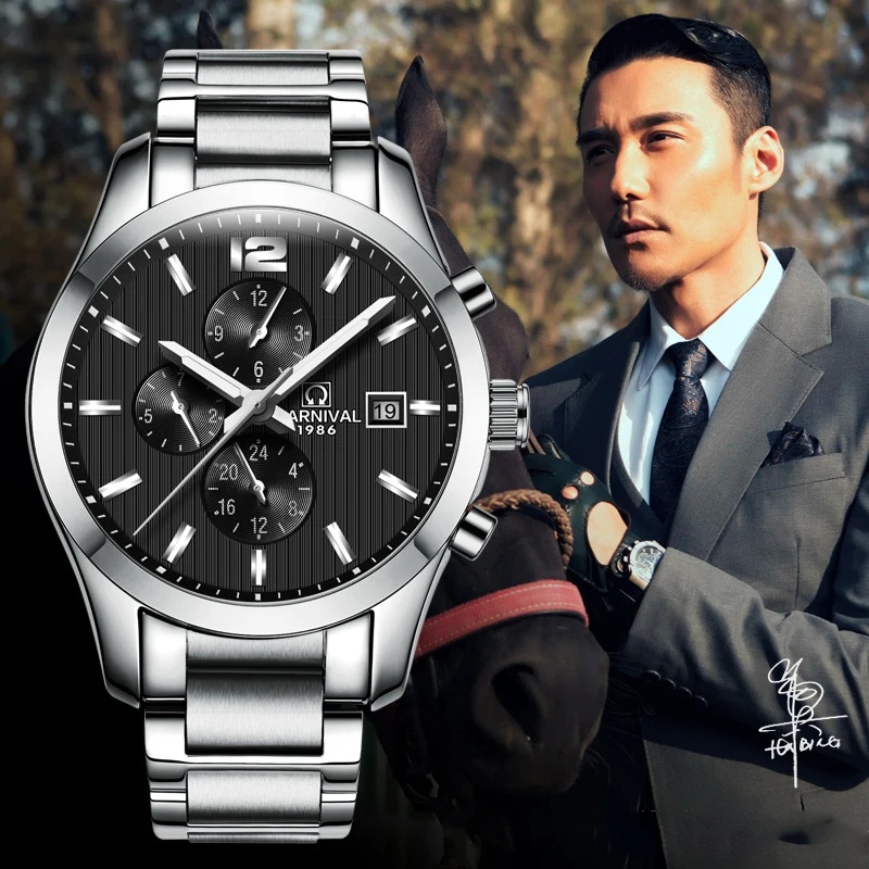 Часы мужские из нержавеющей стали водонепроницаемые|relogio masculine|relogio relogiosrelogio black |