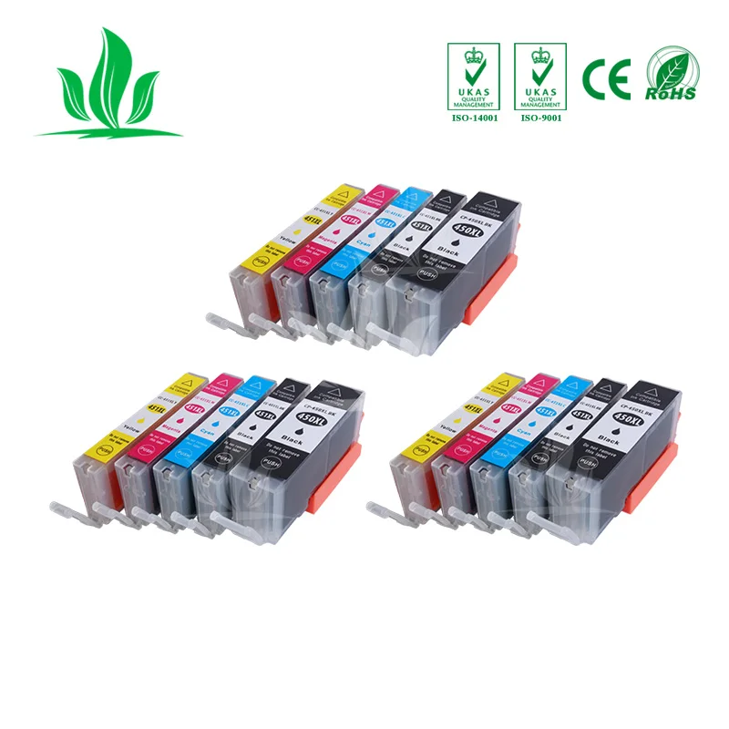 3 комплекта 450XL совместимые чернильные картриджи для Canon 451 PIXMA IP7240 Cli-451 PGI450 PGI-450XL