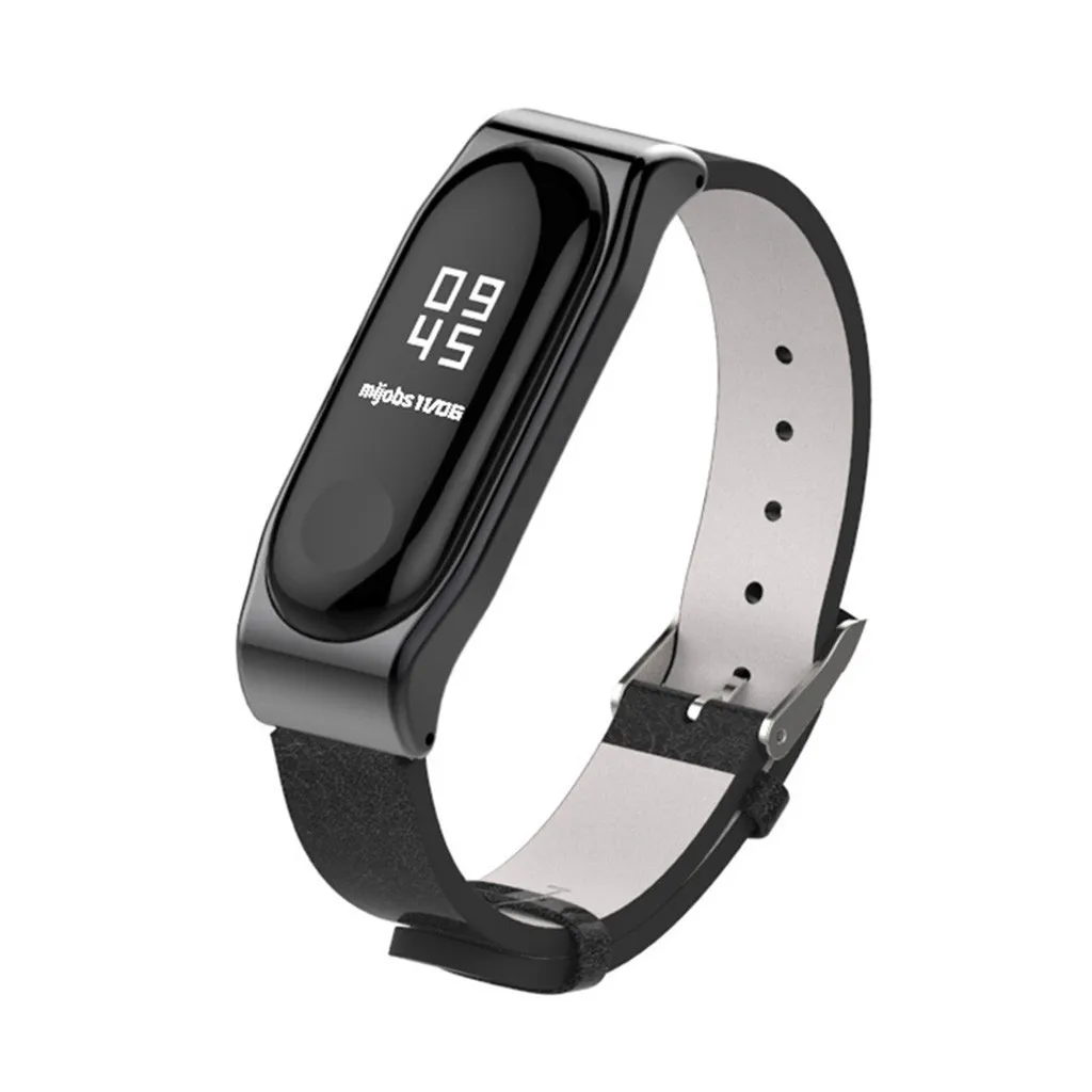 Горячая Распродажа, цветной кожаный Xiaomi mi-браслет 4 mi Band 4, браслет из нержавеющей стали mi Band 4, сменный ремешок на запястье