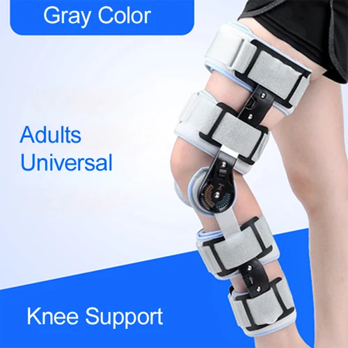 Grey Медицинская шарнирная Keen rom коленный Бандаж регулируемый угол хирургической фиксации Операционная стабилизация поддержка перелома Sprain Post-Op - Цвет: Grey