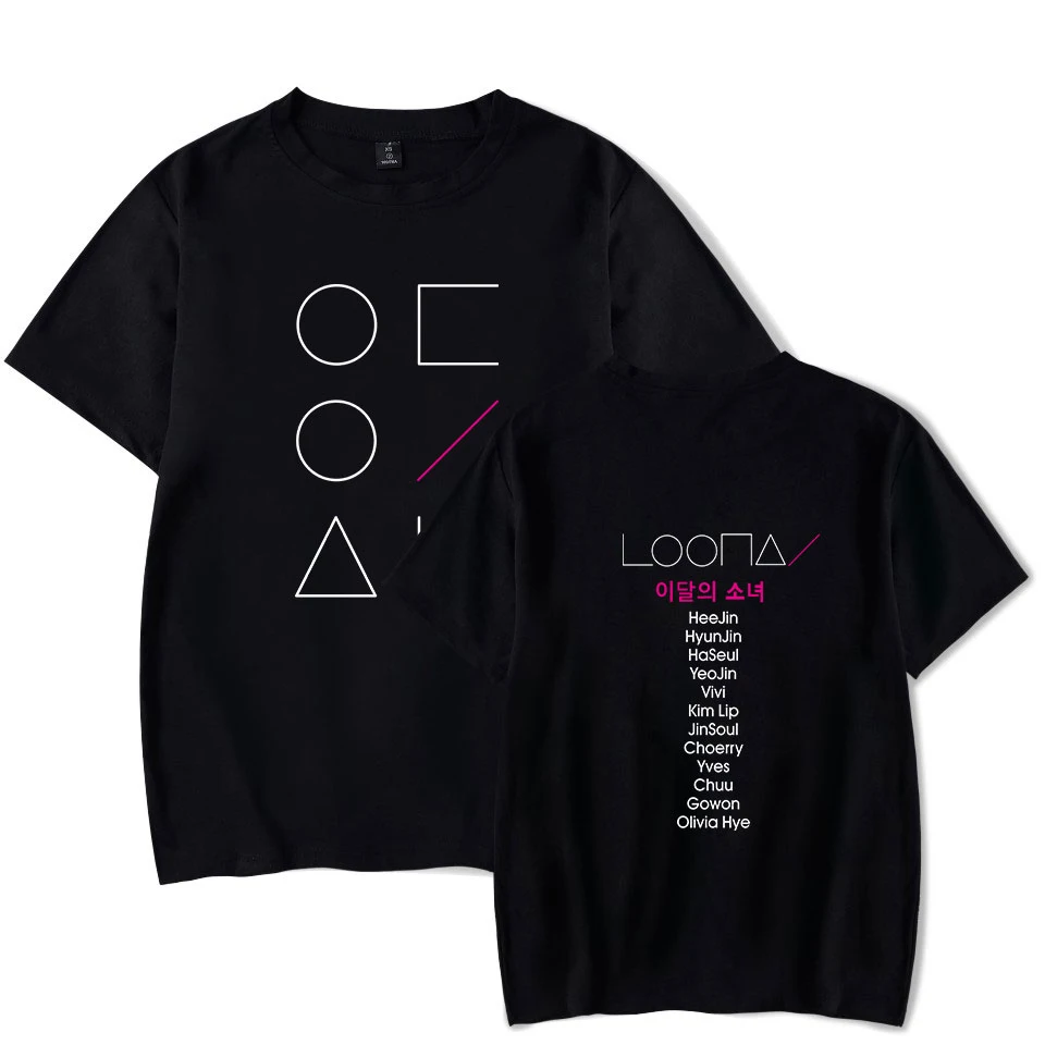 Футболка LOONA в стиле K POP новинка 2020 летняя футболка хип хоп уличная одежда