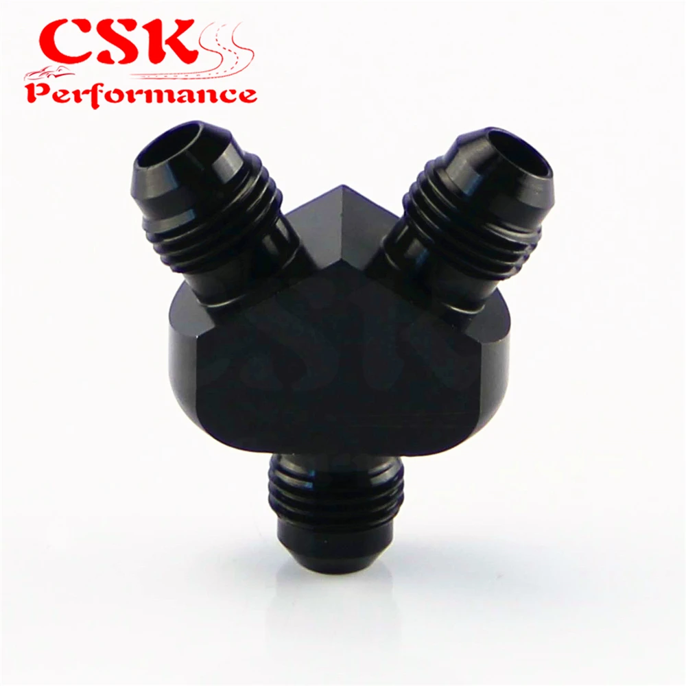 AN6 To 6AN X 2 Алюминиевый Y Блок адаптер фитинги Черный|adapter fitting|an6 to an6aluminum fittings |