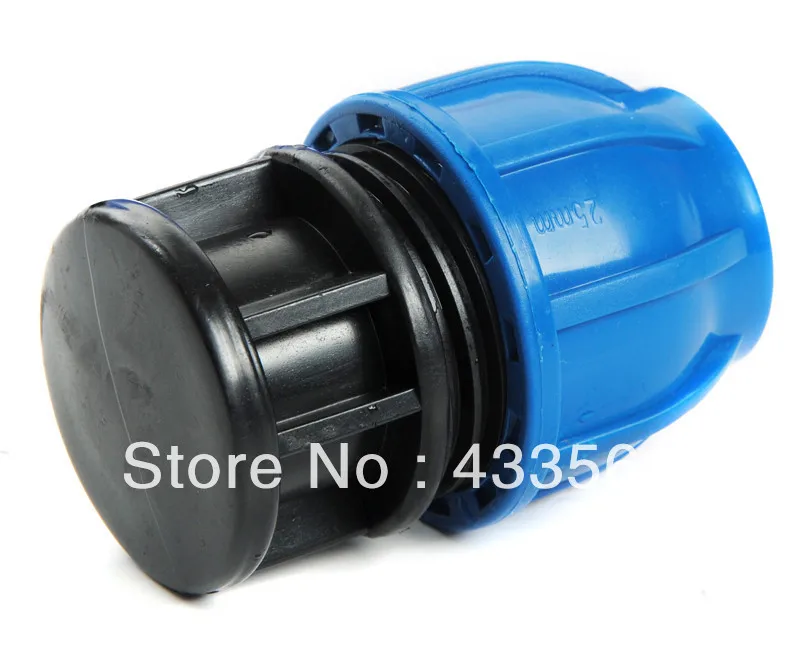 Качественные PP компрессионные фитинги торцевой крышки с круглой крышкой Размер