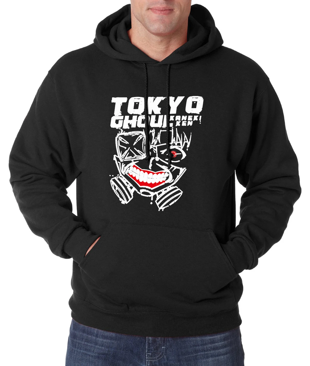 Мужская толстовка с капюшоном Tokyo Ghoul Kaneki Ken Повседневная флисовая | Отзывы и видеообзор