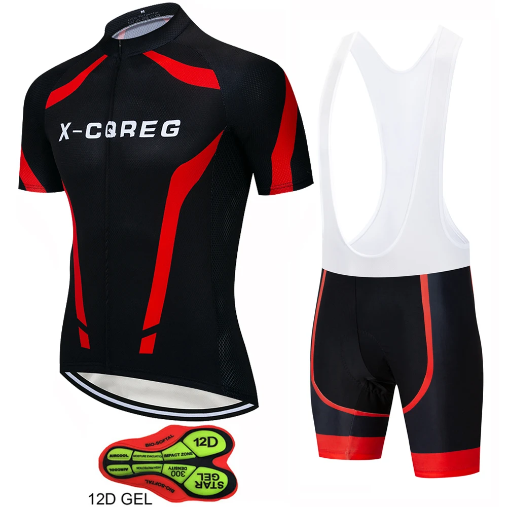 

2020 New X-CQREG Pro Team Uniform Cycling Sets Maillot Ropa Ciclismo Jersey Men Summer Bike Jersey Set Bike Bicycle Wear