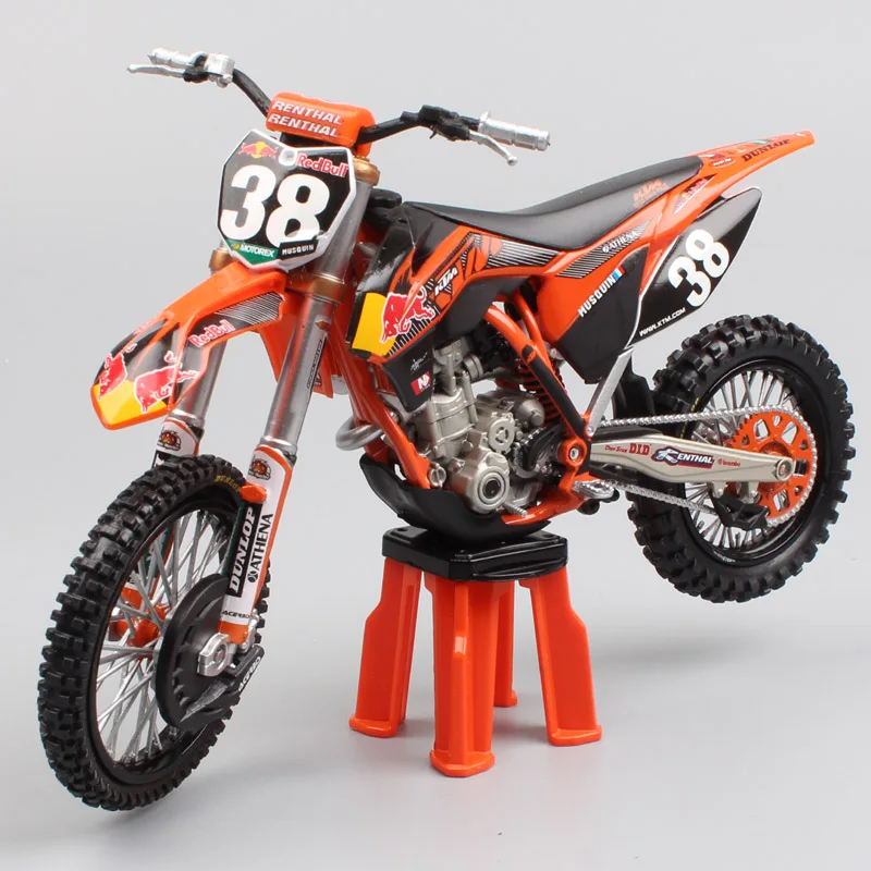 1:12 Масштаб KTM 250 SXF red bull № 38 Марвин Musquin мотоцикл литая под давлением модель redbull Мотокросс для гоночных автомобилей велосипедов игрушка модель миниатюры