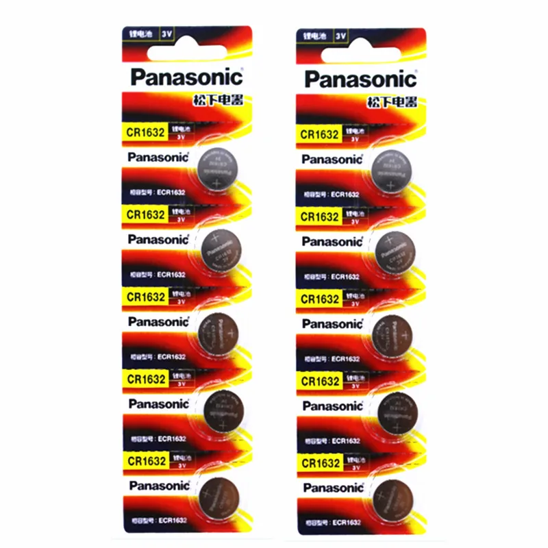 10 литиевых батарей PANASONIC CR1632 1632 DL1632 3 в Кнопочная батарейка|lithium battery 3v|battery celllithium