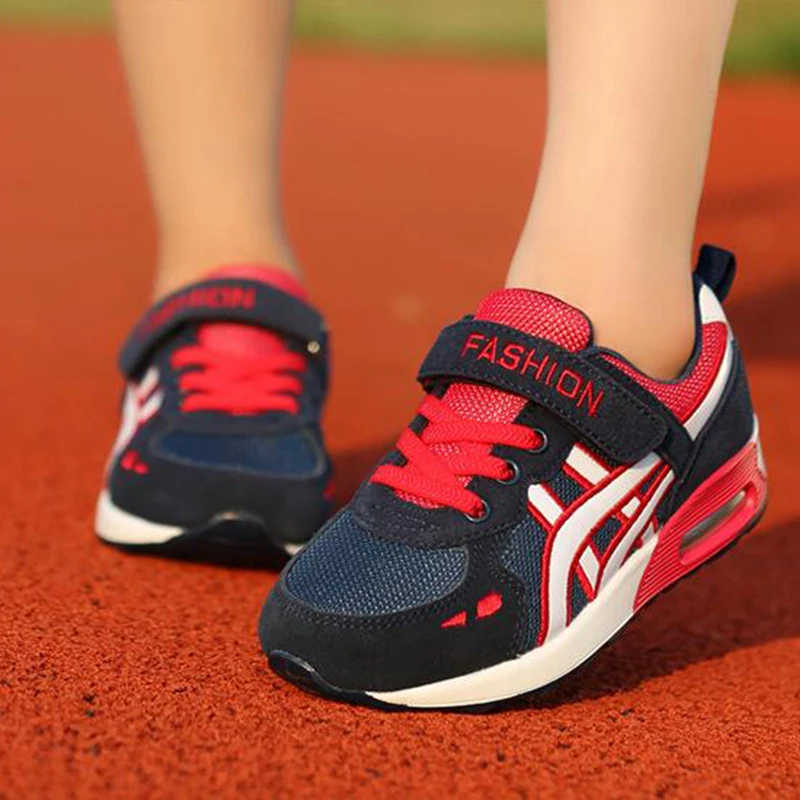 2019 New Genuine Leather Spring Children Sports Shoes Kids Breathable Cozy Running Boys Girls Quality Cushion Sneakers |