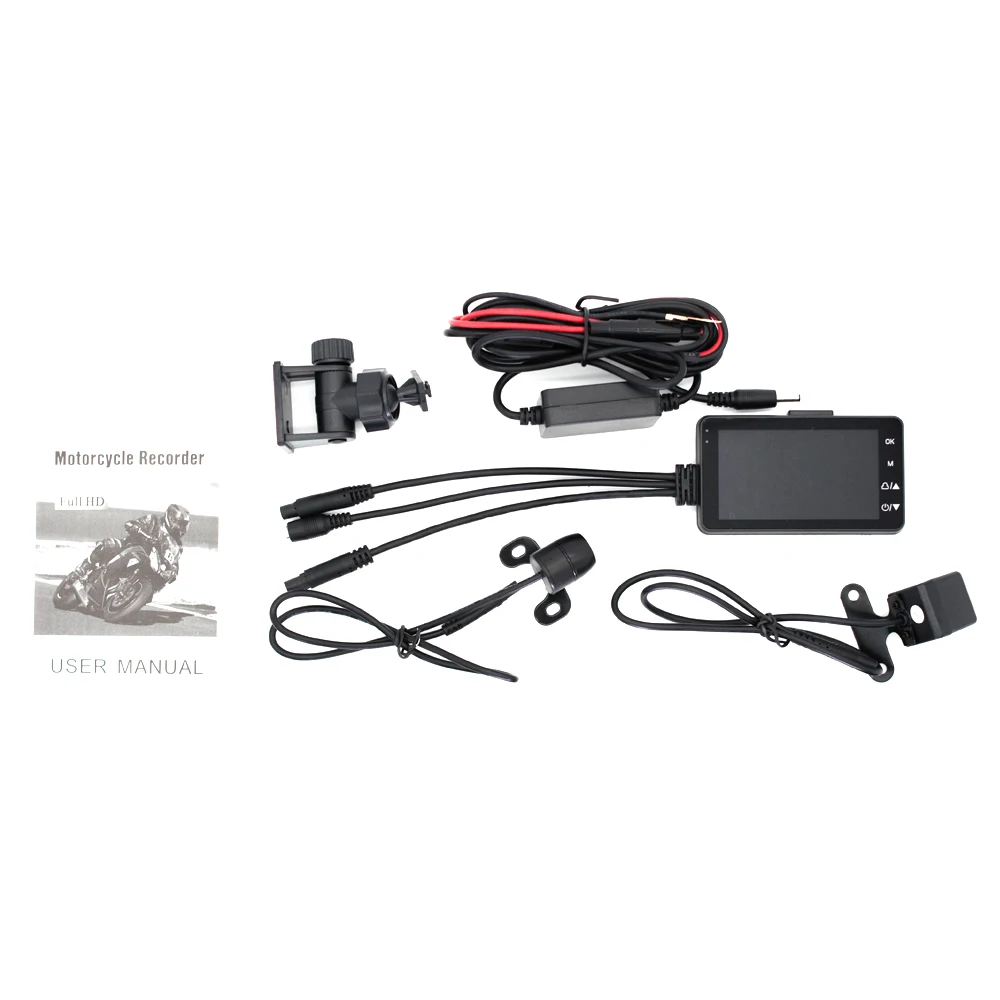 

Motorcycle Driving Recorder Locomotive Cycling Camera Separated Waterproof Dual Lens Camcorder