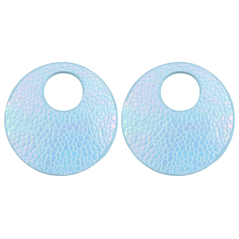 Большие серьги NeeFu WoFu из кожи с эффектом вспышки женские круглые большие