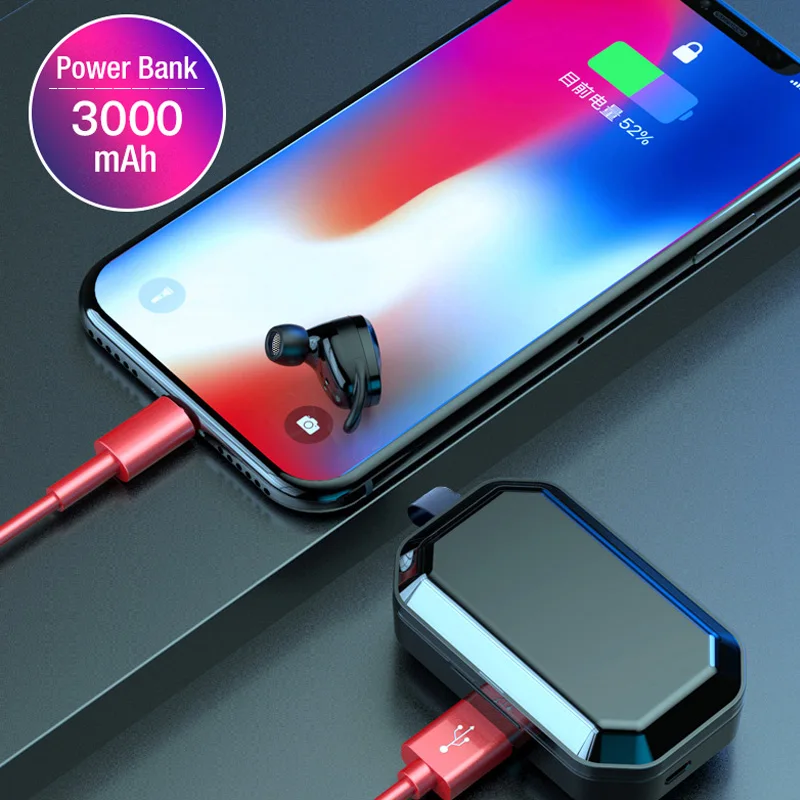 Беспроводные наушники 5 0 Bluetooth гарнитуры TWS стерео сенсорный ключ Handsfree видео игры