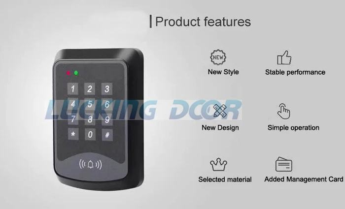 LUCKING дверь RFID система контроля доступа устройство машина 125 кГц RFID безопасность близость входной двери замок 1000 пользователя
